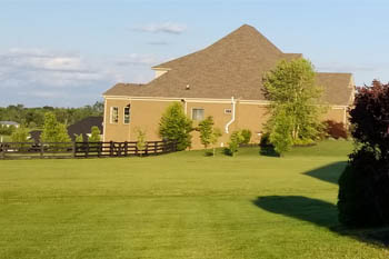 Lawn mowed and maintained by Allen's Lawn Service.