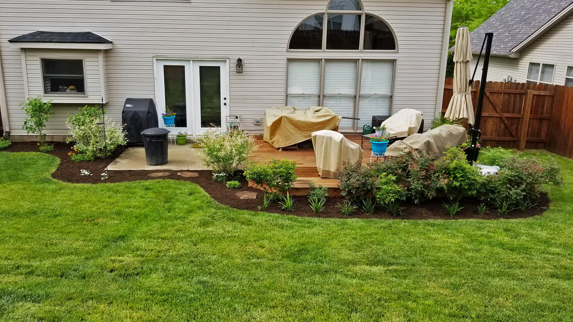 Landscaping project by Allen's Lawn Service in Lexington, KY.